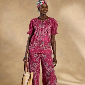 Sundance Woodrose Bandana Top NWT Medium